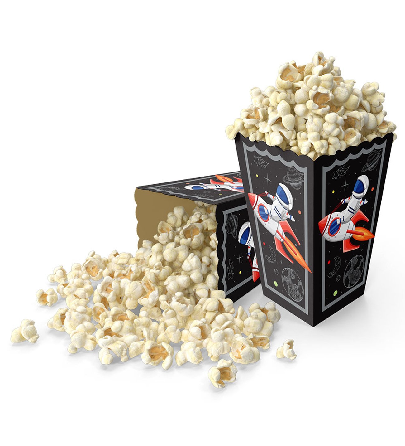 UZAY TEMA POPCORN KUTUSU 8 Lİ