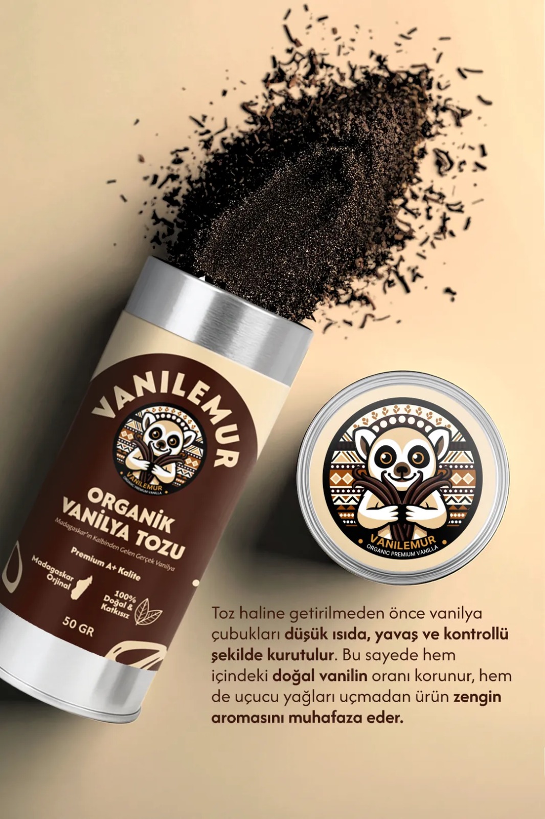 VANILEMUR ORGANİK VANİLYA TOZU 50 GR